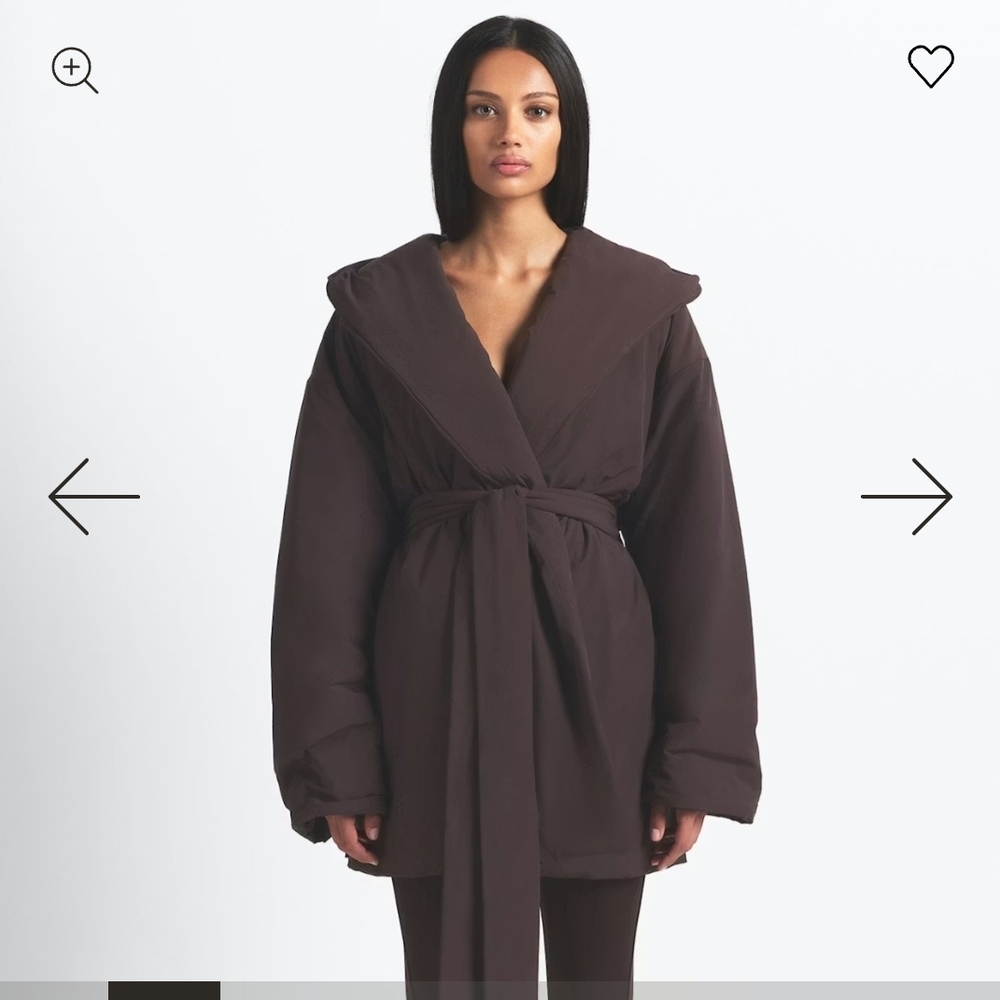 SKIMS Woven Nylon Phoenix Wrap Hooded Jacket